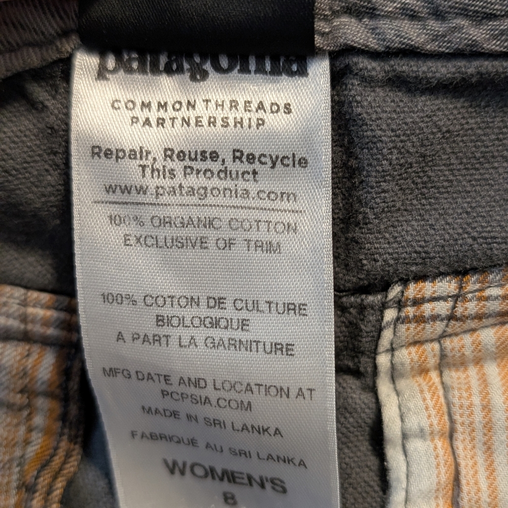 Patagonia Organic Cotton Skirt Women’s 8 Gray Utility Outdoor Casual Mini - Picture 8 of 11